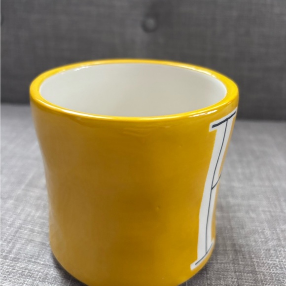 Anthropologie Yellow Monogram Mug - Picture 2 of 6